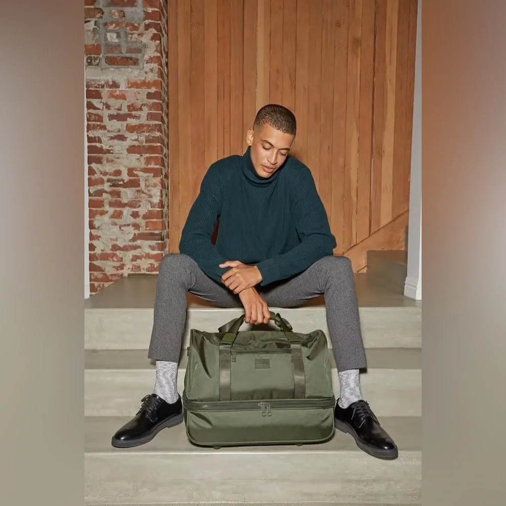 Calpak Stevyn Duffel Bag with Shoe Compartment Green